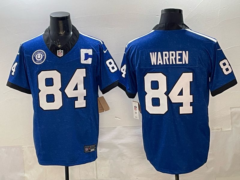 Men 2026 Indianapolis Colts #84 Warren blue Limited Nike NFL Jersey style 04->indianapolis colts->NFL Jersey